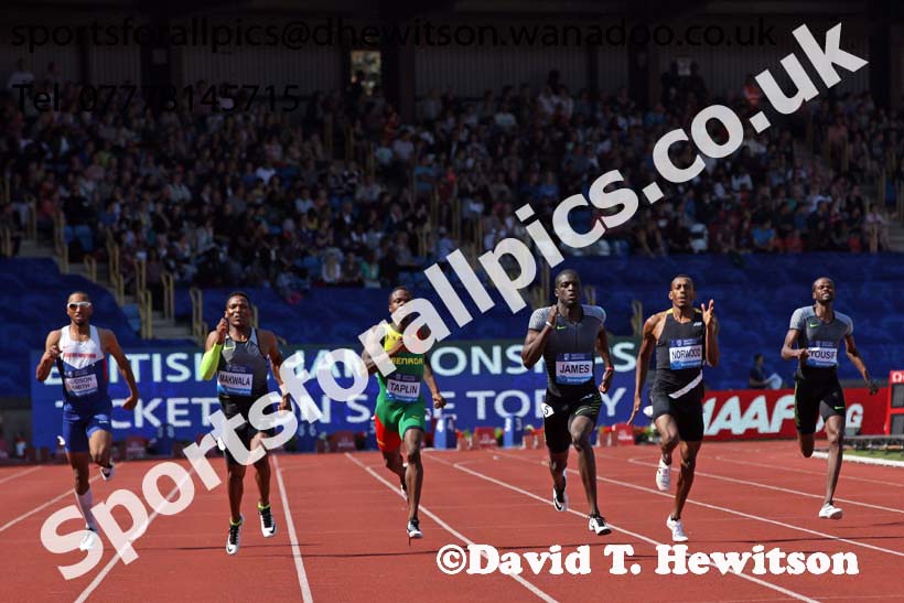Kirani James (GRN) wins the mens 400 metres, IAAF Diamond League, Birmingham. Photo: David T. Hewitson/Sports for All Pics